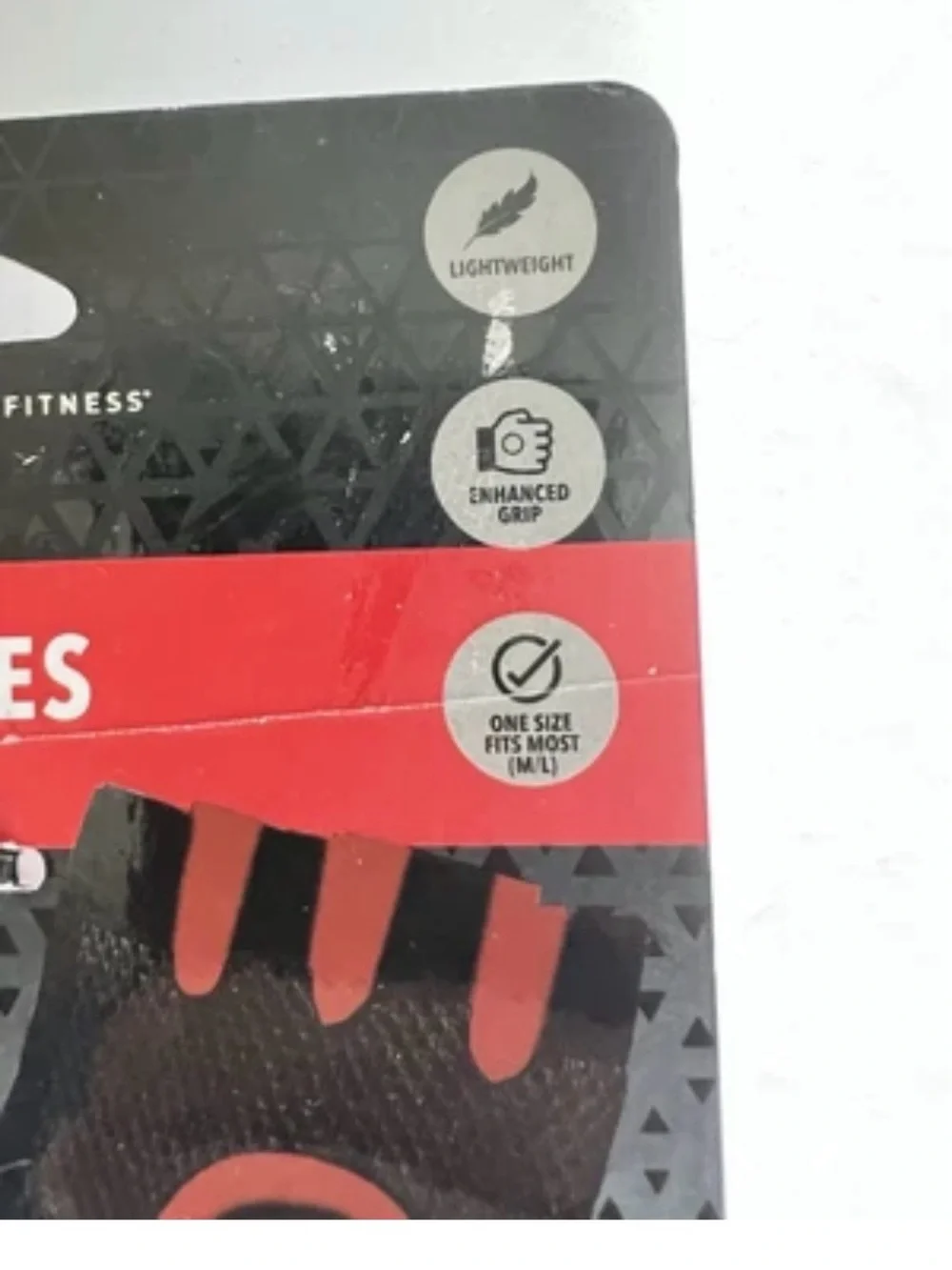 Bally Total Fitness Fingerless Mesh Training Gloves One Size Fits Most M/L